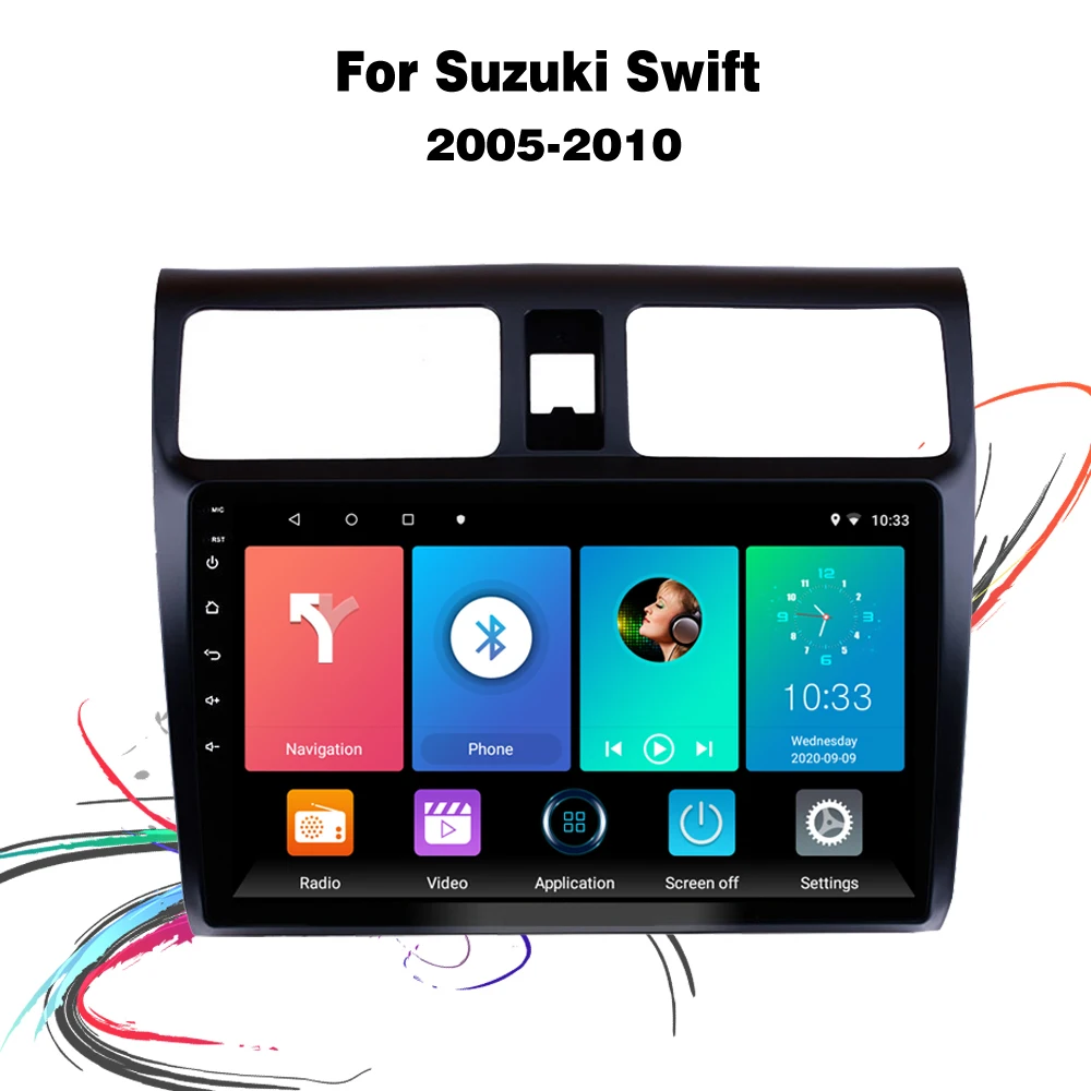 

Eastereggs For Suzuki Swift 2005-2010 2 Din Car Stereo GPS Navigation Multimedia Player 10.1" Android Head Unit With Frame