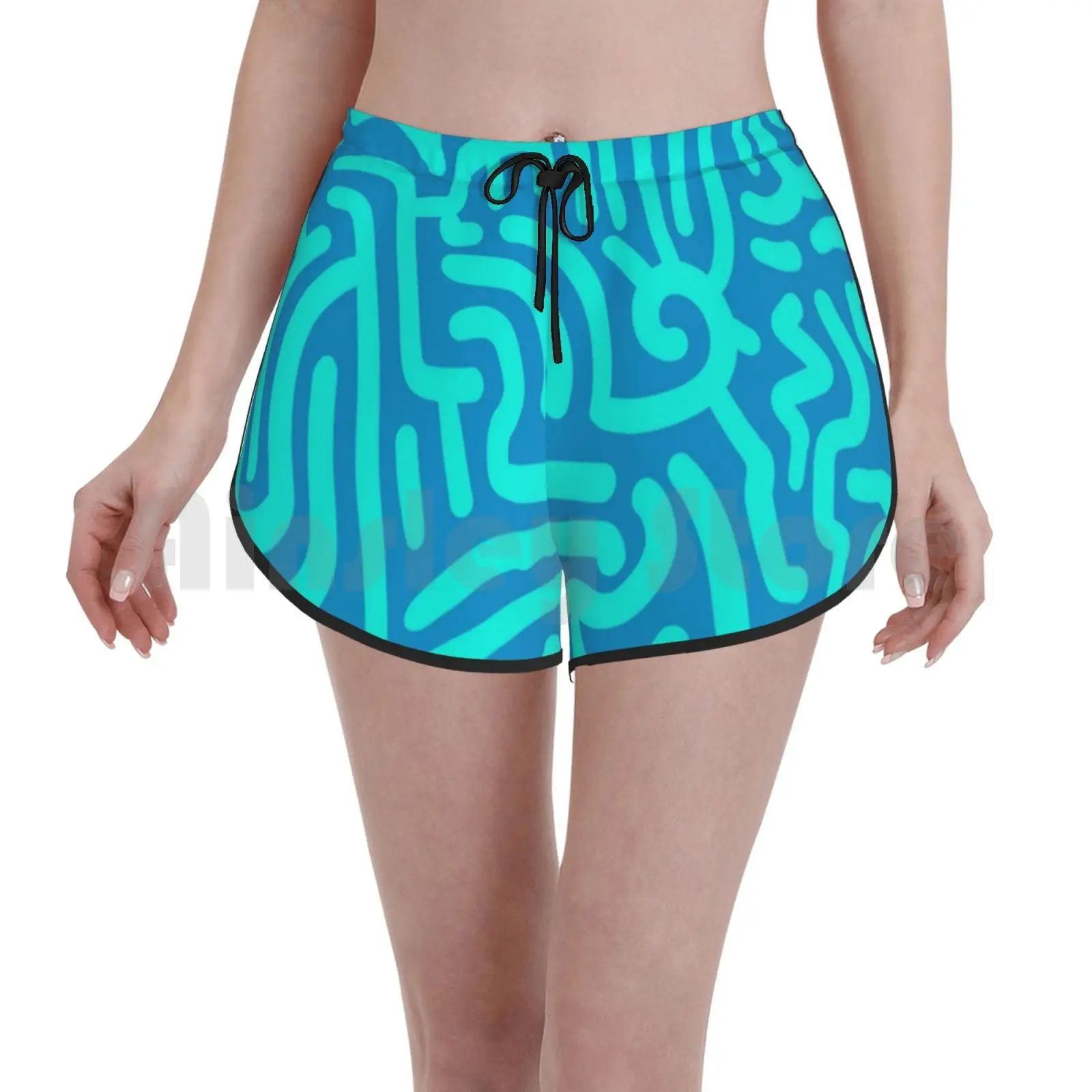 

3 плавательные шорты без названия 2045, пляжные шорты, цвет настроения s, Цвет s, синий, минималистичный узор