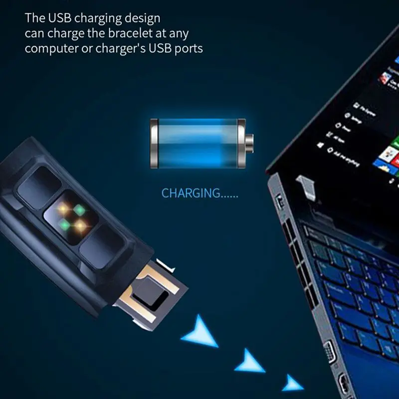 2 шт. смарт-браслет с USB пульсометром для измерения артериального давления