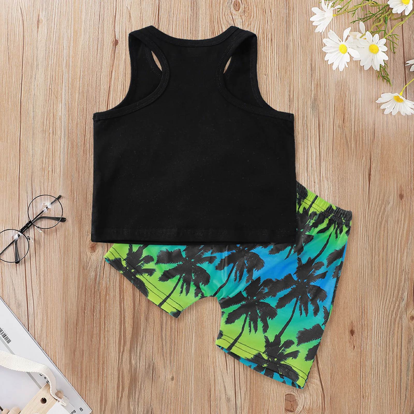 

Pudcoco 2021 Summer 0-24M Baby Boy NO ONE LIKES A SHADY BEACH Sleeveless Letter Print Vest Top+ Palm Tree Shorts Kid Clothes