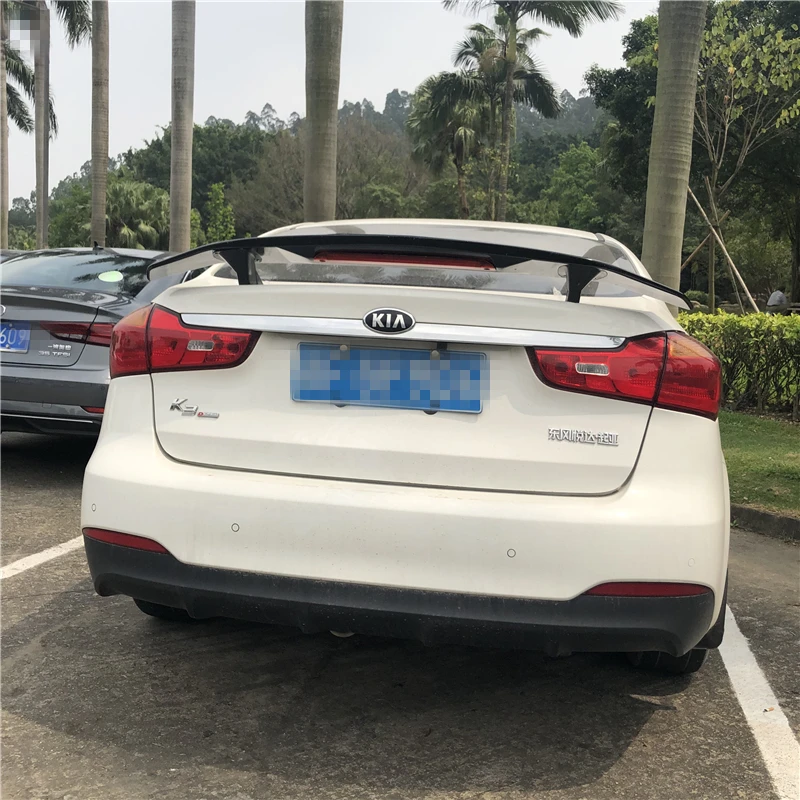 Для Kia Forte спойлер 2006 2018 K3 TF ABS пластик Материал заднее крыло автомобиля Цвет