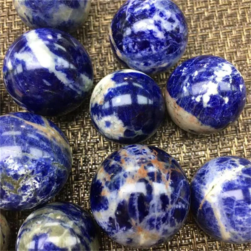 

Sodalite quartz crystal ball natural stones and minerals gemstones sphere spiritual healing reiki good luck home decor modern