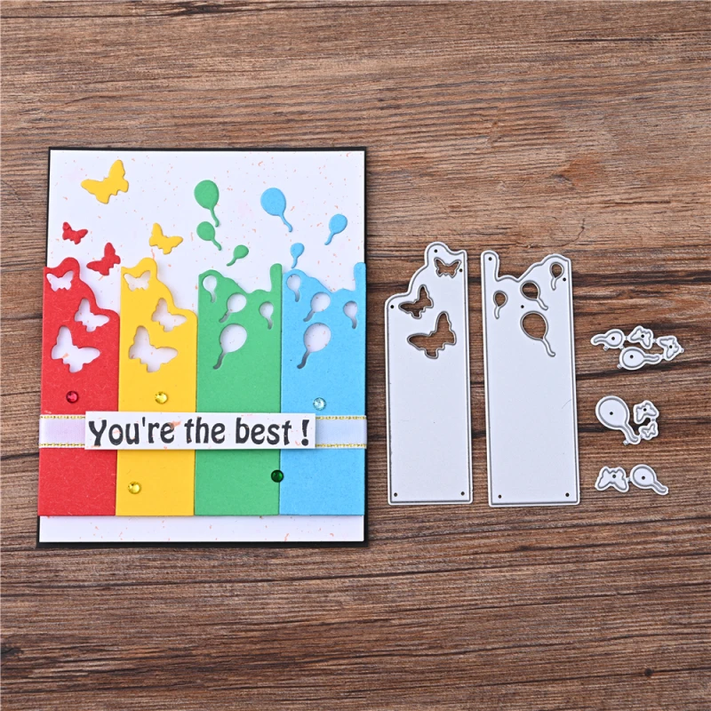 

InLoveArts Hollowed Butterfly Tag Metal Cutting Dies Scrapbooking Balloon Die Cuts for Making Decoration Cards Craft Stencil DIY