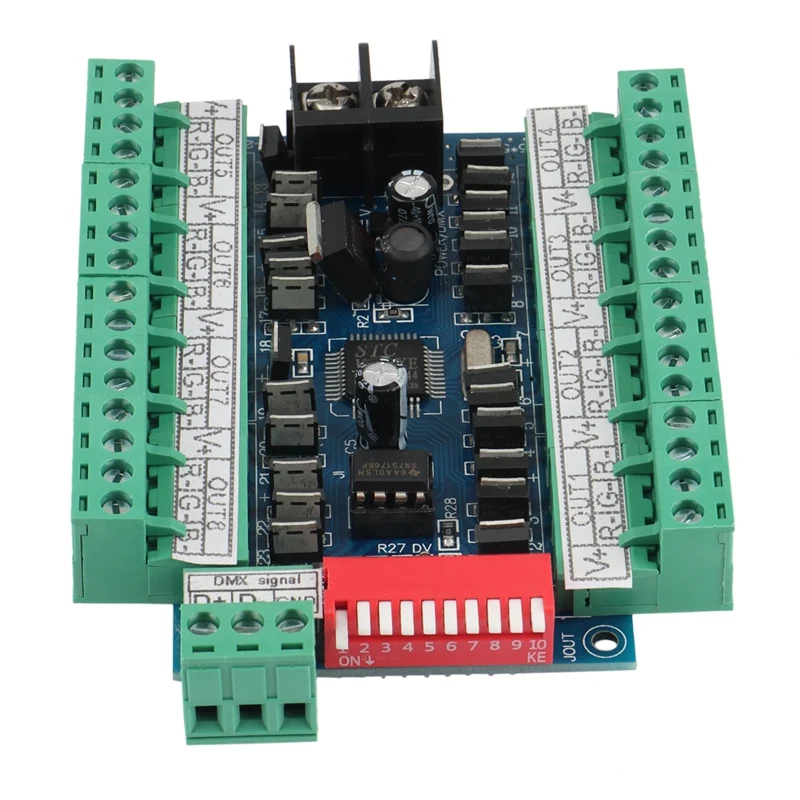 24 канала 3A 8 Group Easy DMX512 декодер световая панель модуль RGBW светодиодный контроллер