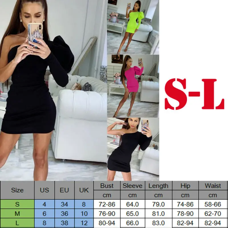 Новое женское короткое платье с длинным рукавом и открытыми плечами модное