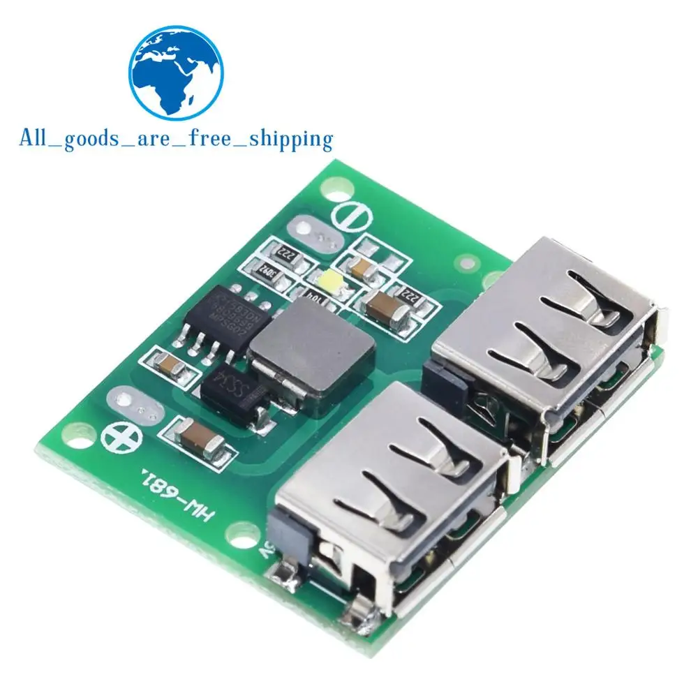 Зарядное устройство с понижающим напряжением 9 В 12 24 до 5 двойной USB-выход плата 3 А