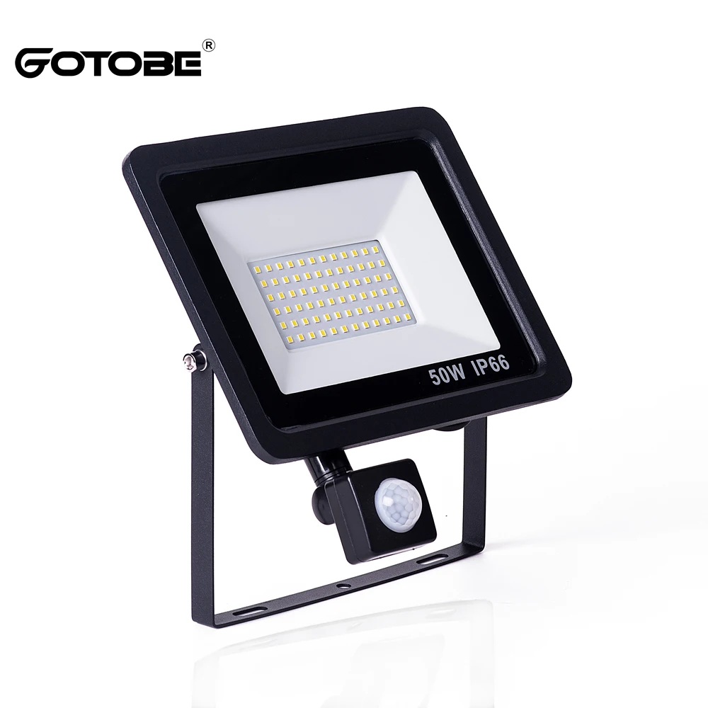 

50W 30W 20W 10W LED Flood Light With Motion Sensor Waterproof 220V Floodlight Projector Lamp Outdoor Spotlight for Garden Street