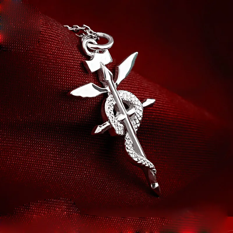 Аниме Стальной алхимик Эдварда Элрика стальной алхимический кулон ожерелье 925