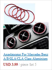 Angelguoguo для Mercedes Benz A/B/GLA/CLA класс алюминиевый сплав воздушная наклейка на розетку/приборную панель воздушный выход украшение кольцо