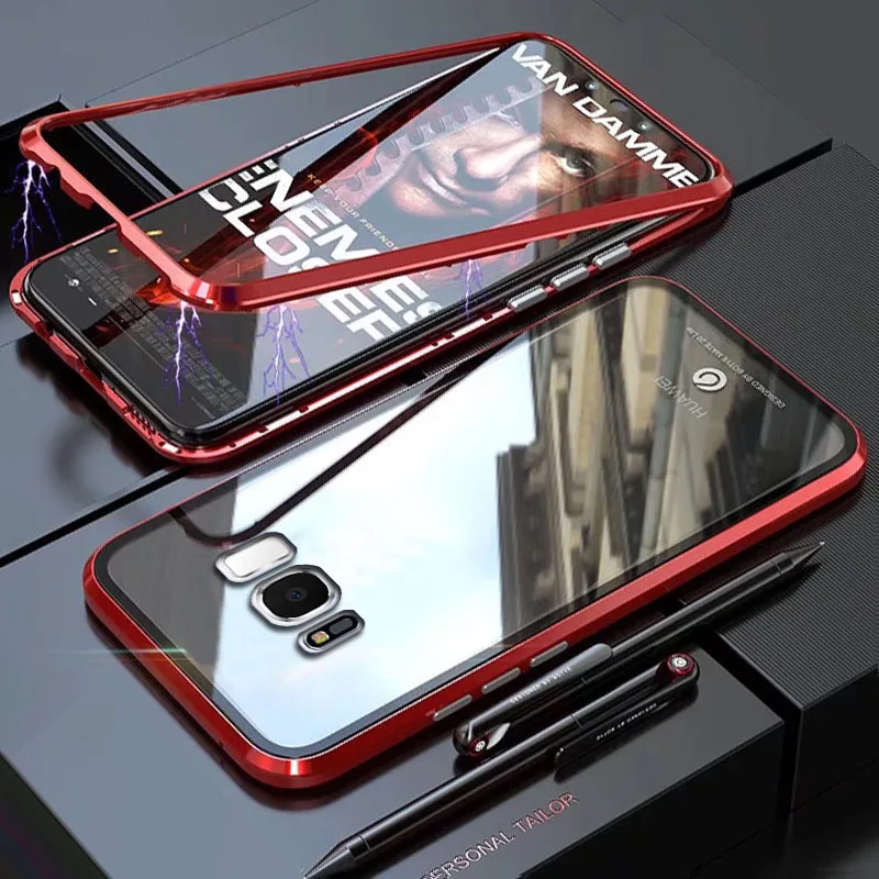 Чехол YonLinTan Coque для Samusng Galaxy S8 Plus S 8 S8Plus Металлическая магнитная рамка жесткое