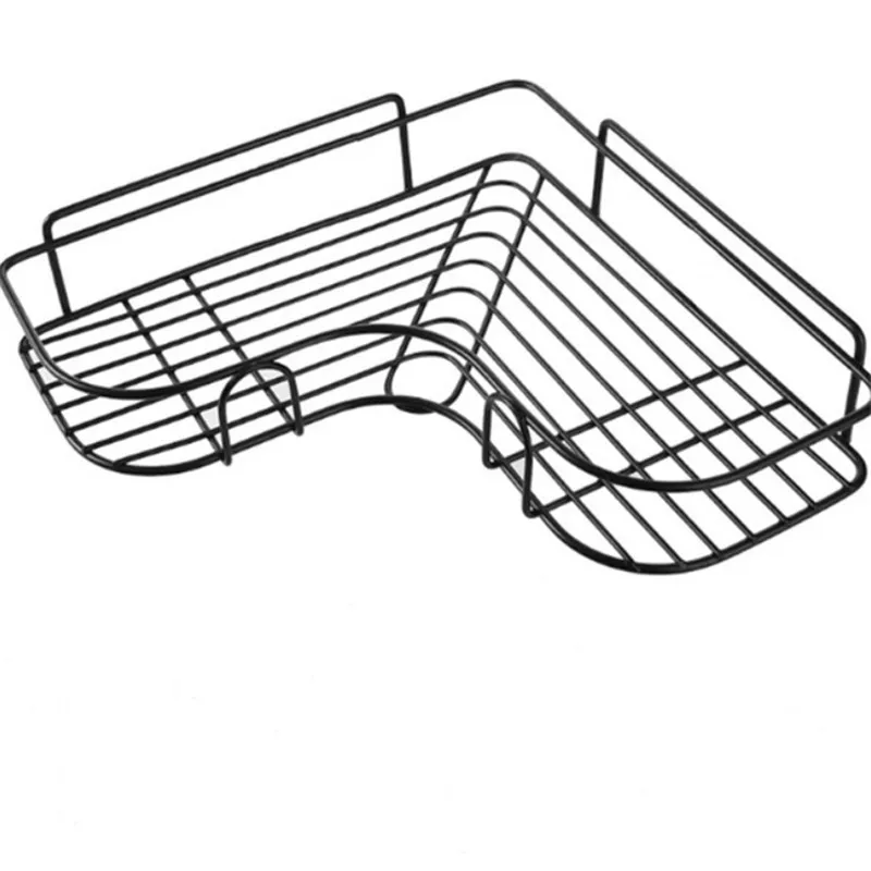 Угловой держатель для хранения в ванной и кухне органайзер треугольная полка