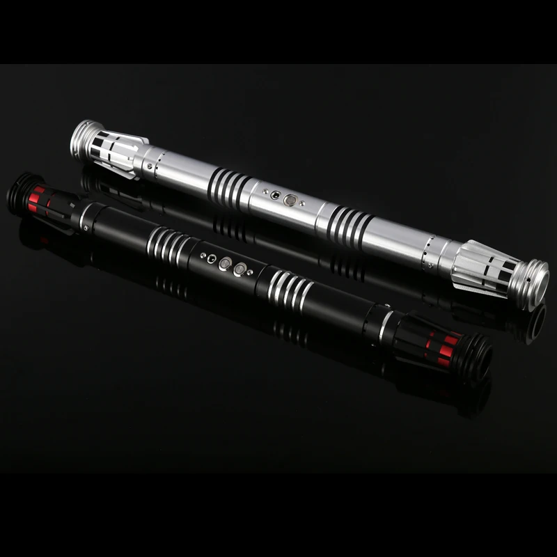

Серебряный Hilt Darth Maul светильник saber металлический Hilt PC Blade Heavy Dueling 2 Blade 2 Hilts светильник saber с 5 комплектами звуковые игрушки красного цвета