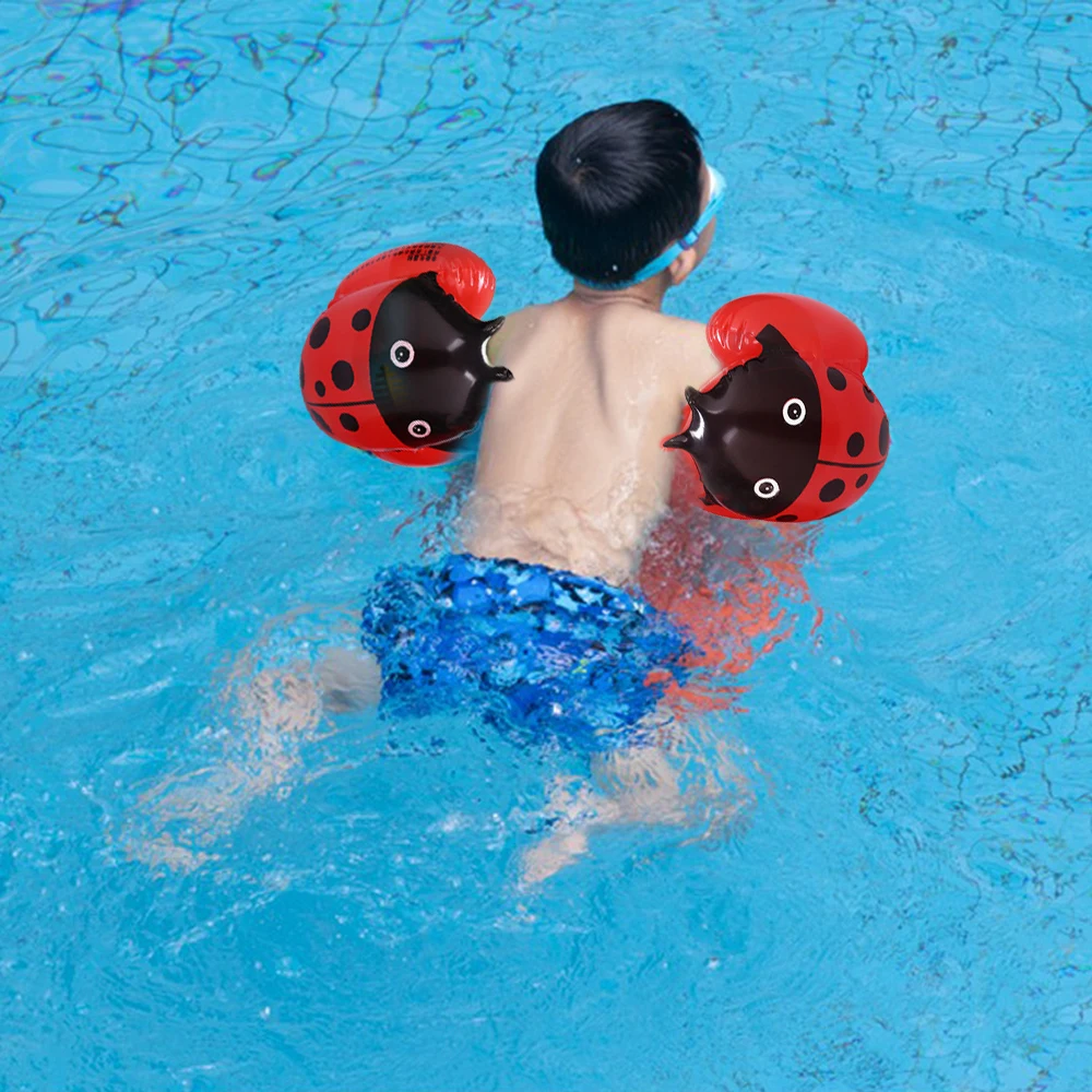 1 пара детский плавательный круг ming повязка на руку крыло поплавок божья коровка