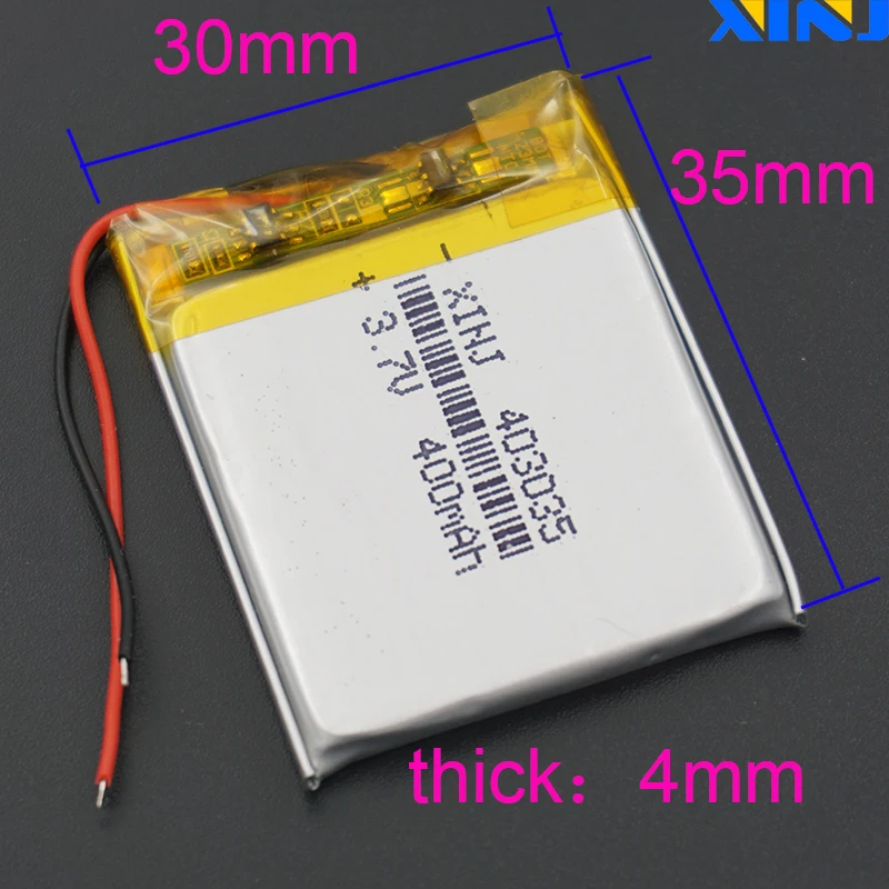 XINJ 3 7 V 400 мАч литий полимерный аккумулятор ионный 403035 для gps электронная книга smart