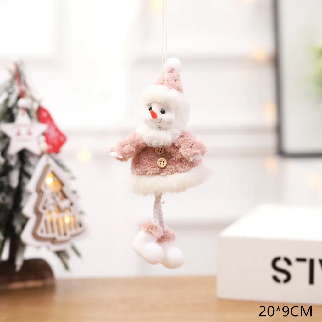 A5-Snowman Год подарок милый Рождественский Шелковый плюшевый Ангел Кукла орнамент с рождественской елкой Noel рождественские украшения для дома Navidad Декор - Цвет: A5-Snowman