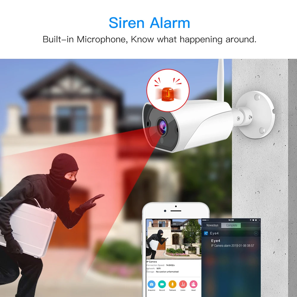 Vstarcam C13S 3MP 2MP Wi Fi IP Камера сирена IP66 1080P открытый погодостойкий Ночное Видение