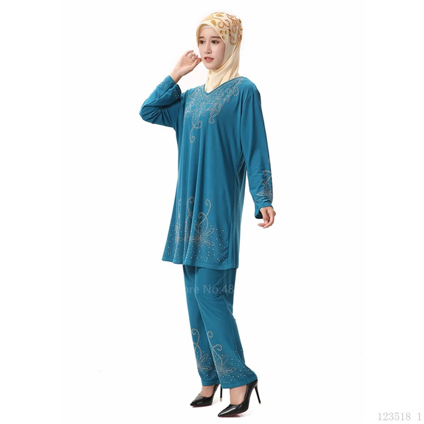 Турецкий Топ Abaya брюки мусульманское платье хиджаб Abayas одежда для женщин Рамадан
