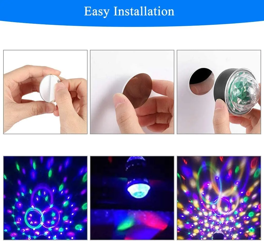 USB Мини диско светодиодный звуковой контроль сценическое освещение многоцветное