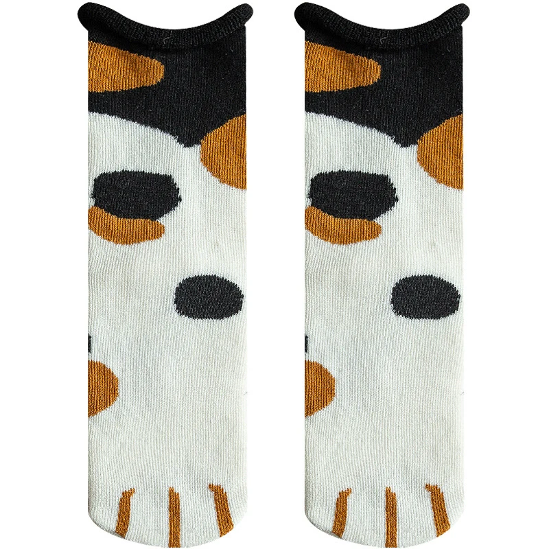 

1 Pair Winter Women Plush Cat Claws Fleece Socks Floor Sleeping Socks Soft BMF88