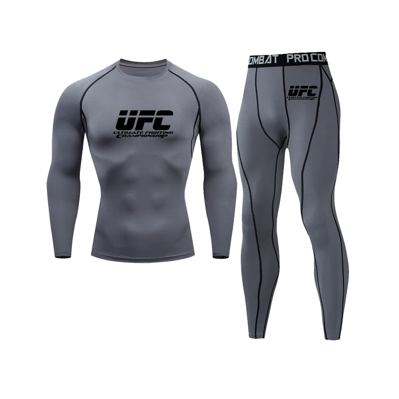 

Men's Gym Fitness Training 2-Piece Outdoor Running Jogging Comprehensive Sports T-Shirt Compression Shaping Sweat Wicking Suit
