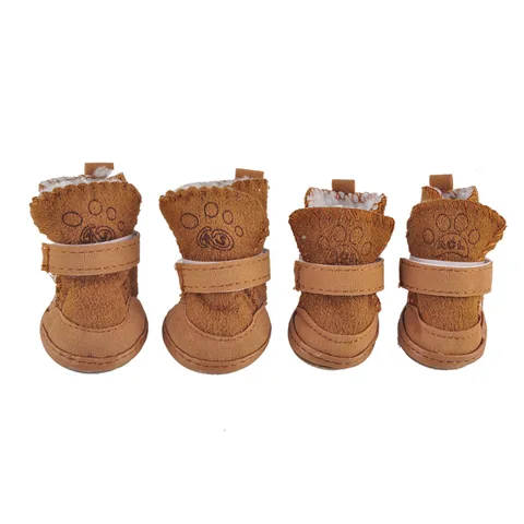 Зимние водонепроницаемые ботинки на толстой мягкой подошве для чихуахуа - изображение