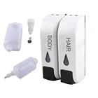 Настенный дозатор жидкого мыла для ванной комнаты, аксессуары для бутылки с мылом