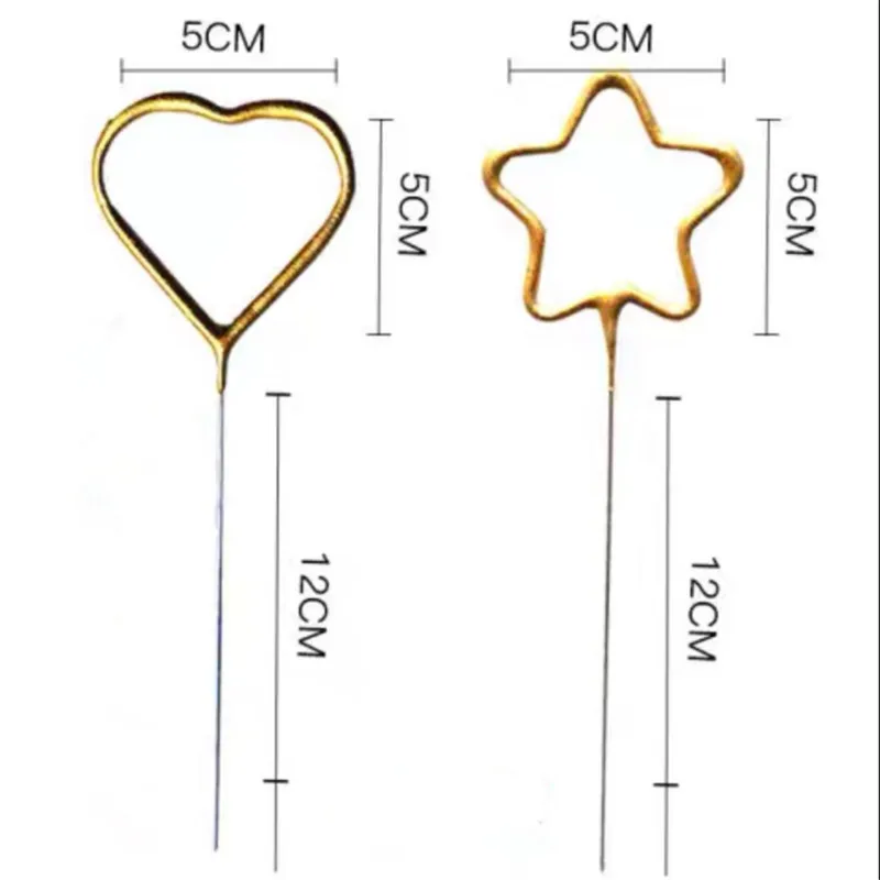

Romantic Star Love Shaped Wedding Birthday Party Candle Cake Topper Decoration Baby Shower Party Decorations valentines day