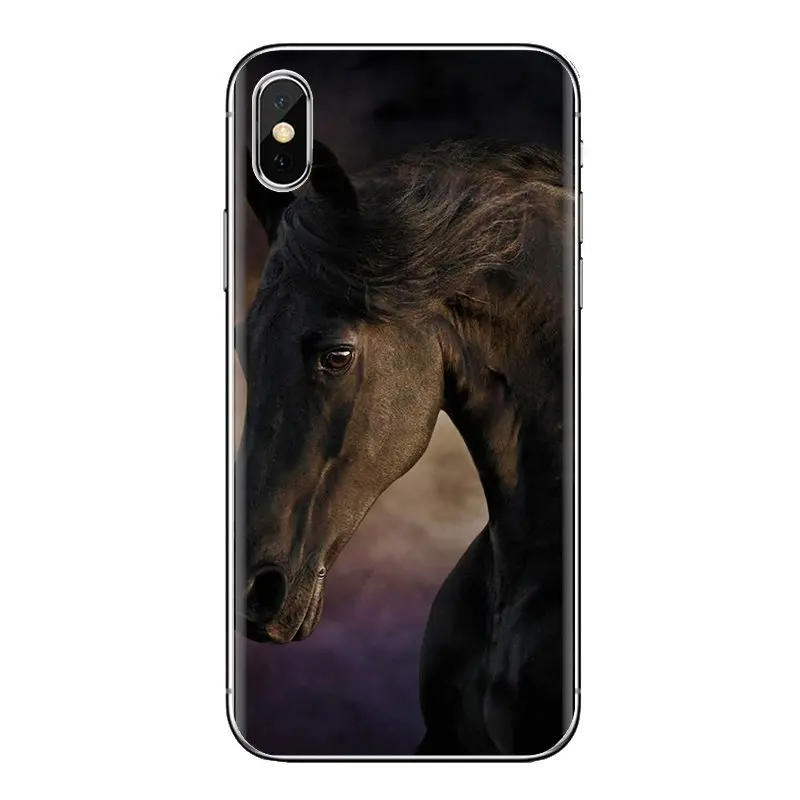 Прозрачный мягкий чехол Обложка Красивая темно &quotлошадь&quot обои для Xiaomi Redmi 4A S2