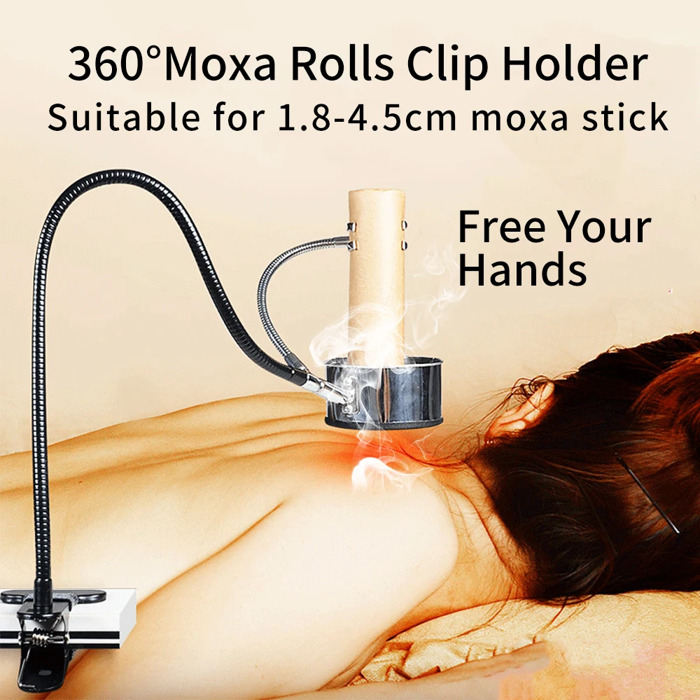 

Moxa Rolls Clip Holder Smokeless Moxa Roll Stick Moxibustion Roller Chinese Traditional Burner Massage Device Suspended moxibust