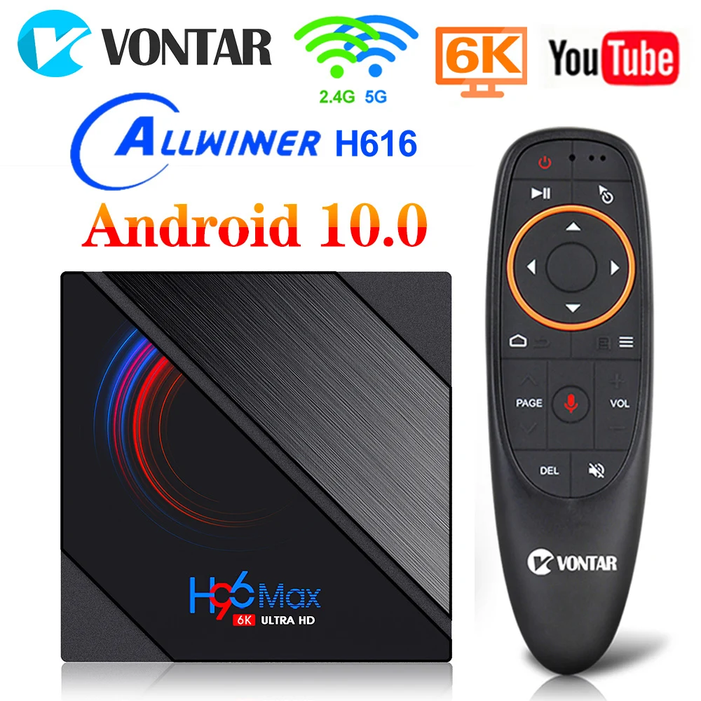 ТВ приставка H96 Max H616 Android 10 4 + 64 ГБ 2 ГГц|ТВ-приставки и медиаплееры| |