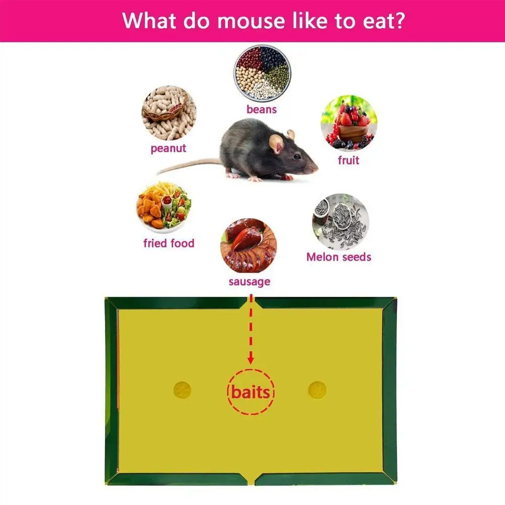 Клейкая приманка для мыши 24 шт. клейкая ловушка мышей эффективная грызунов крыс