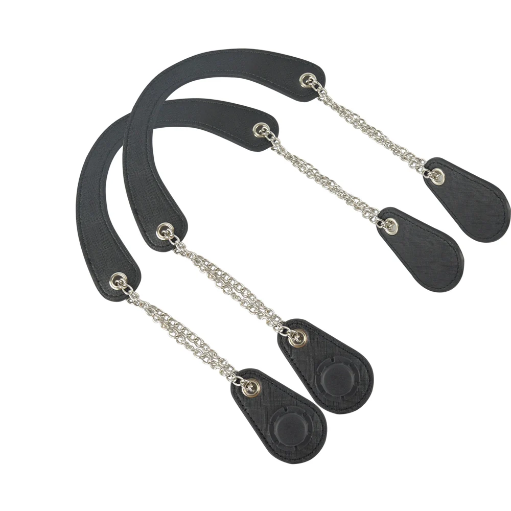 Tanqu 1 пара серебряных цепей ручной работы с лаконичной изогнутой ручкой