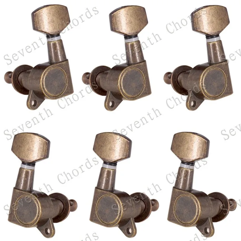 1 set bronze kupfer elektrische akustische gitarre tuning pegs keys saiten taste tuner maschine köpfe zubehör teile free global shipping