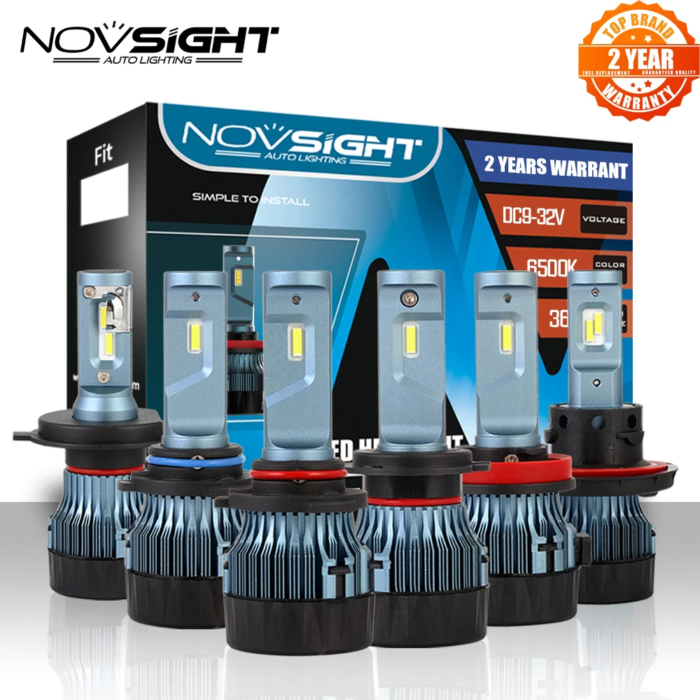 Светодиодные Автомобильные фары NOVSIGHT H4 H7 H11 H8 H9 9005 HB3 9006 HB4 H13 60 Вт 6500 лм