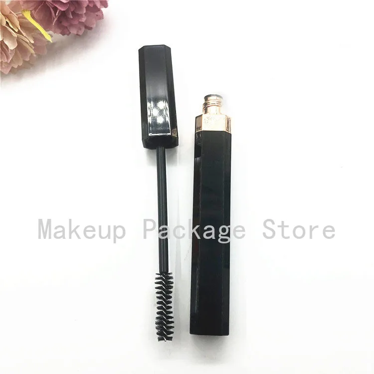 

10ml 50/80pcs Square Empty Black Mascara Tube, DIY Eyelash Cream Vial Liquid Bottle, Cosmetic Container with Leakproof Inner