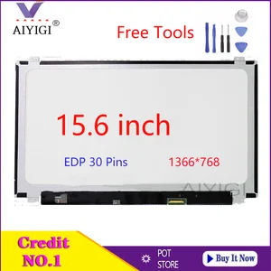15 6 inch laptop lcd led screen lp156wh3 tp c1 display hd 1366x768 edp 30 pins matrix panel replacement new free global shipping