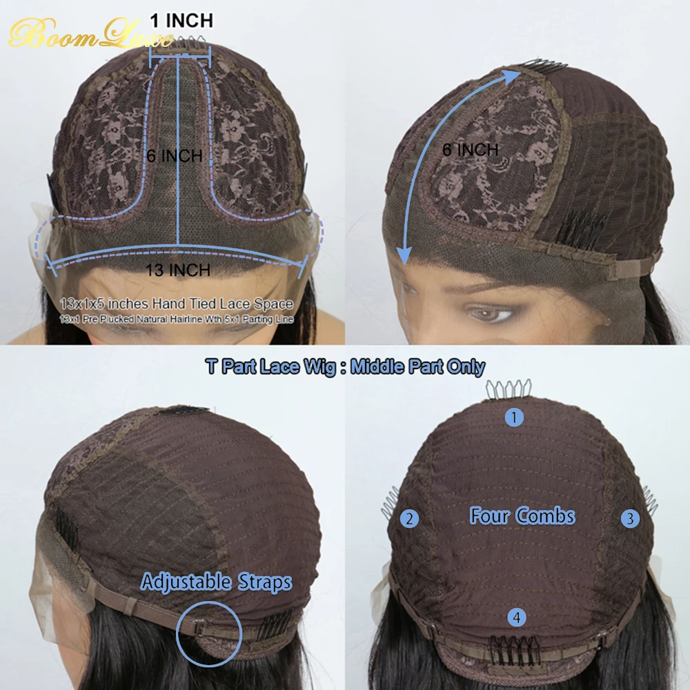 

Straight Human Hair Lace Wig Transparent Lace Frontal Wigs Long T Part Remy Bone Straight Lace Front Human Hair Wigs