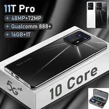 Newest 11T Phone Face Unlock Celulares Global Version Cellphone 5G Networks Smartphone 7.3Inch Android 11.0 Camera Mobile Phones