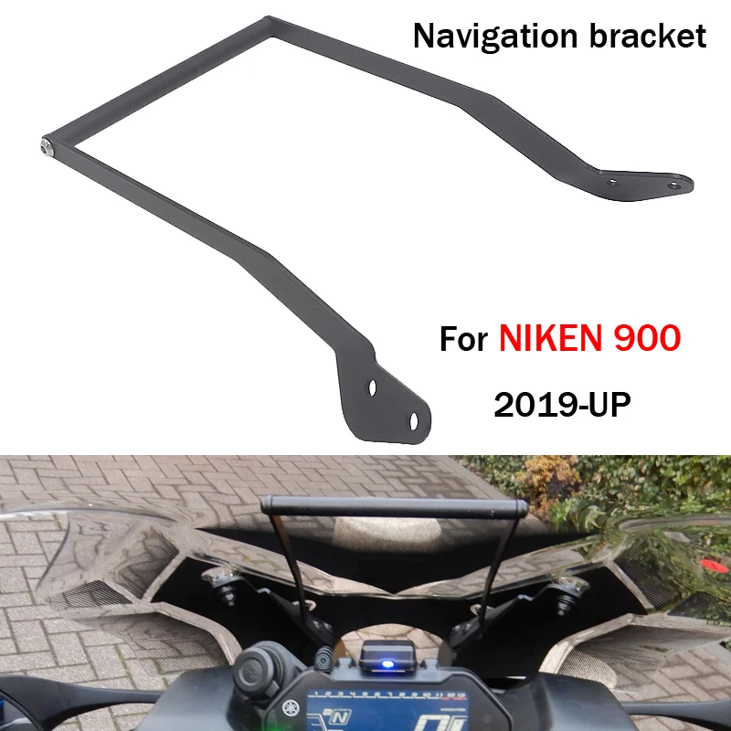 

Black for YAMAHA NIKEN 900 NIKEN900 2019-UP 2020 Motorcycle Mobile Phone Navigation Bracket Support 12MM USB charging