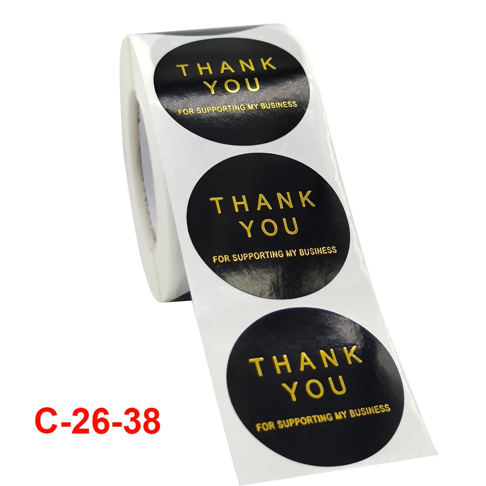 500 шт. 1 5 дюймов наклейки этикетки Уплотнения благодарю вас за поддержку моего
