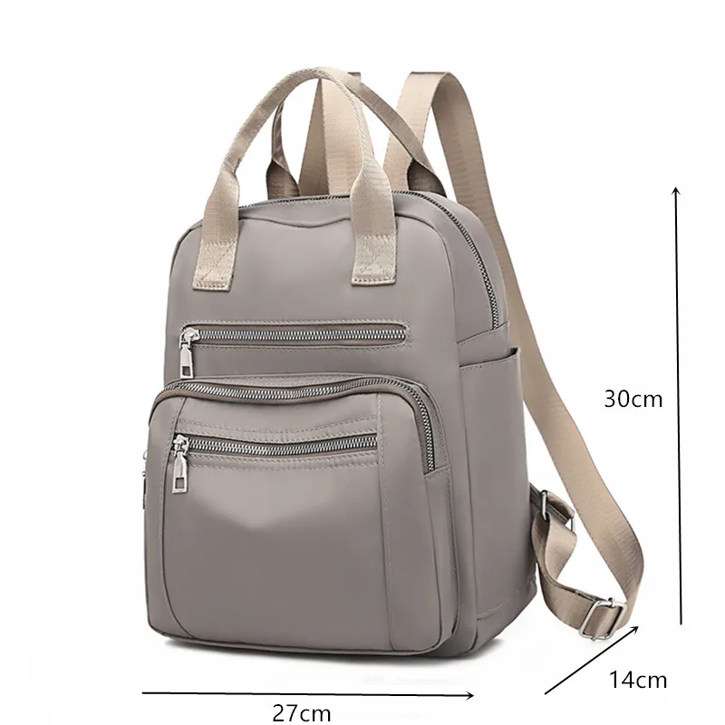 

Vento Marea-mochila impermeable de viaje para mujer, bolso de hombro informal, Oxford, de gran capacidad, color negro, 2020