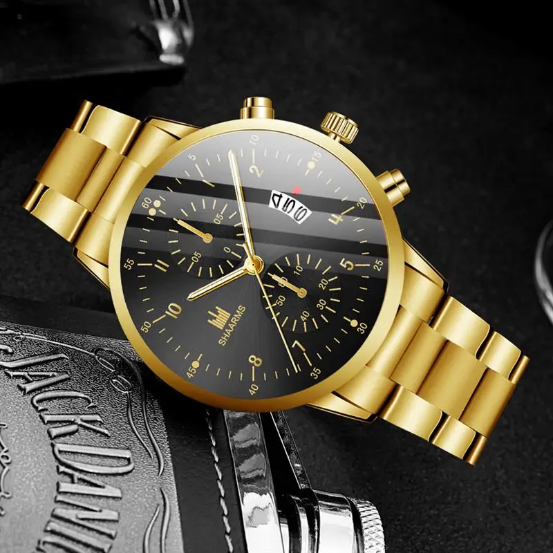 2019 Мужские Роскошные наручные часы с ремешком из нержавеющей стали кварцевые