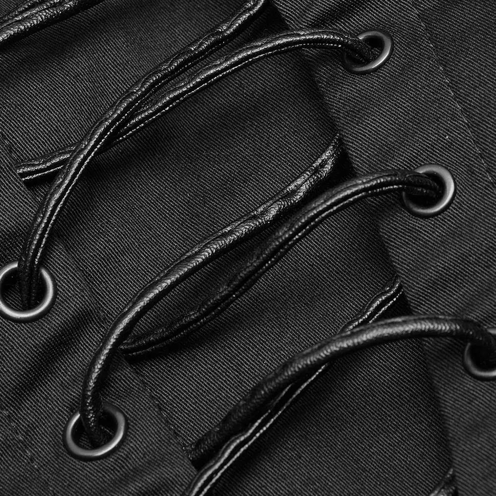 Мужская длинная рубашка в стиле Панк RAVE Готическая тёмная китайском