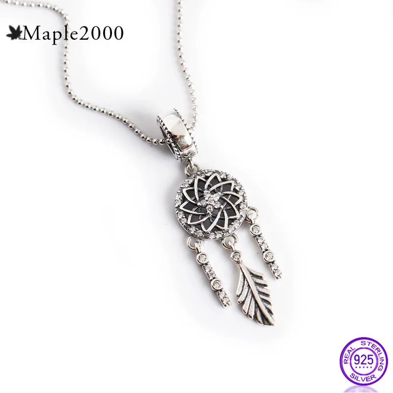 Мужское ожерелье Ловец снов для женщин из стерлингового серебра 925 пробы Ретро