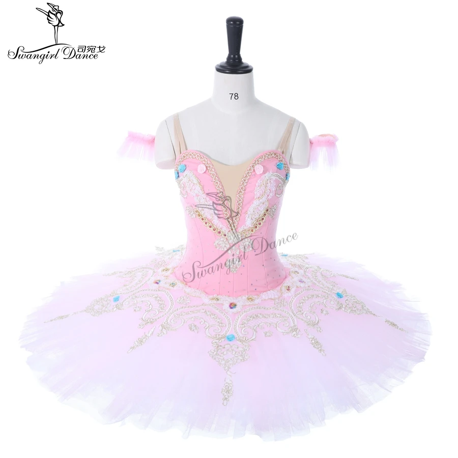 Темно-розовый цветок Фея балетная пачка представление сценические костюмы для