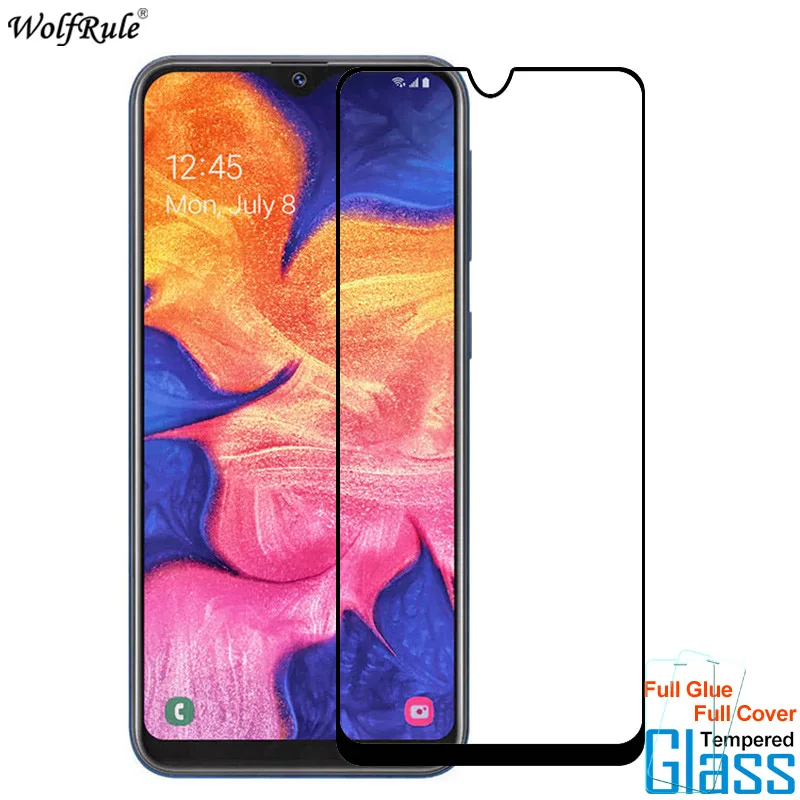 2 piezas de vidrio para Samsung Galaxy A10e, Protector de pantalla, cubierta completa de pegamento, vidrio templado para Samsung A10e, pel&iacute;cula protectora de vidrio para tel&eacute;fono-0