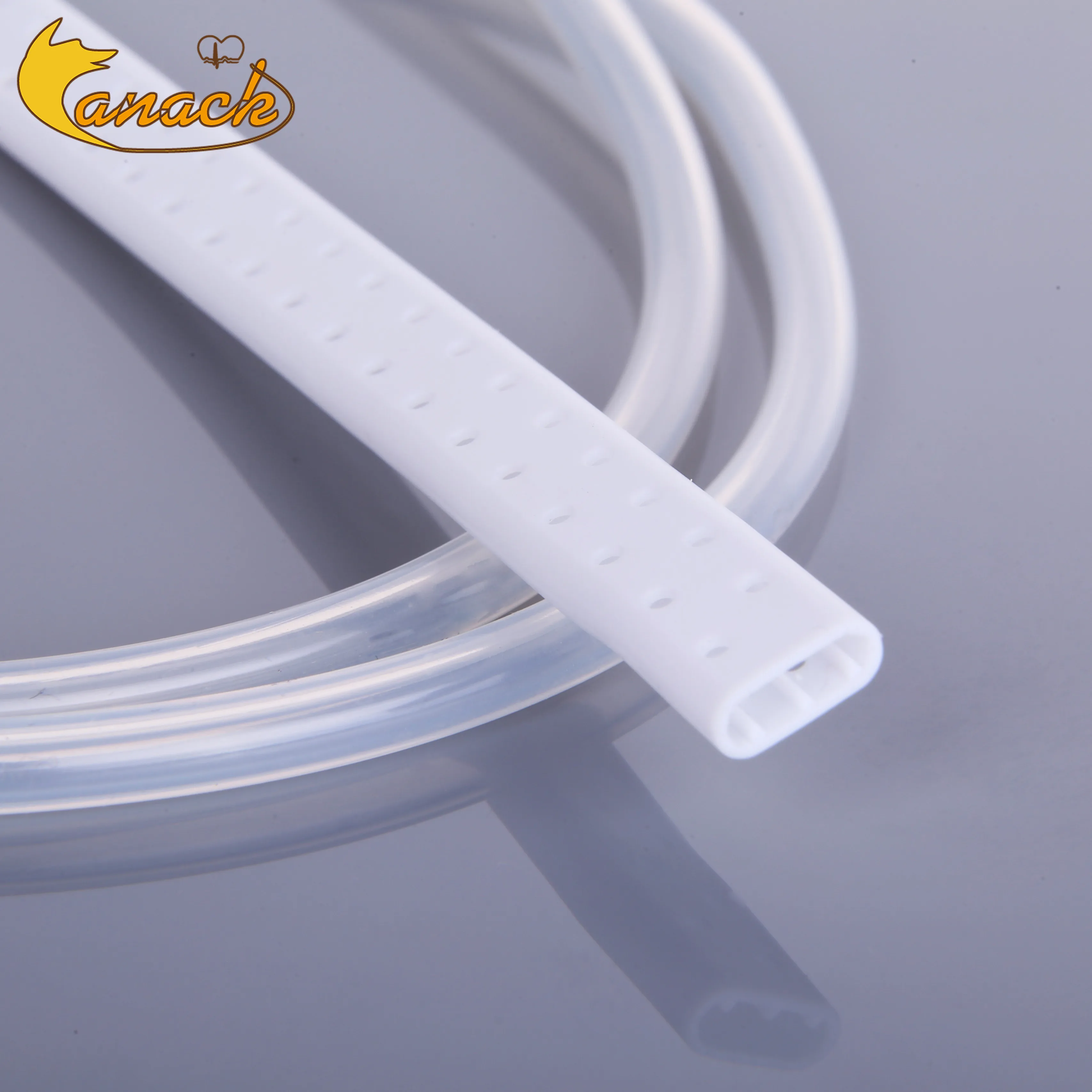 

Canack Pet Medical Silicone Perforated Flat Drain Tube