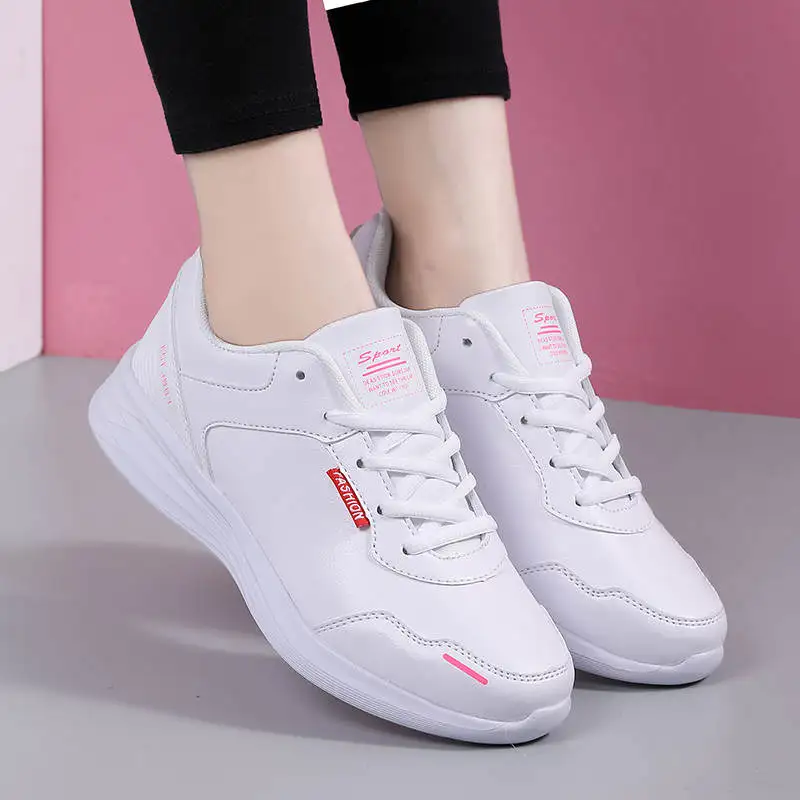 

Red Sports Shoes Runing White Women's Sneakers Without Lace Women Sport Shoes Shockproof Air Running Shoes For Women Bot Tennis