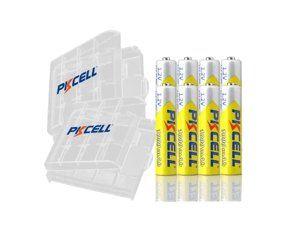 Аккумуляторы PKCELL AAA NIMH 1000 мА · ч 1 2 в 8 шт.|rechargeable battery|aaa rechargeable batterybattery a |