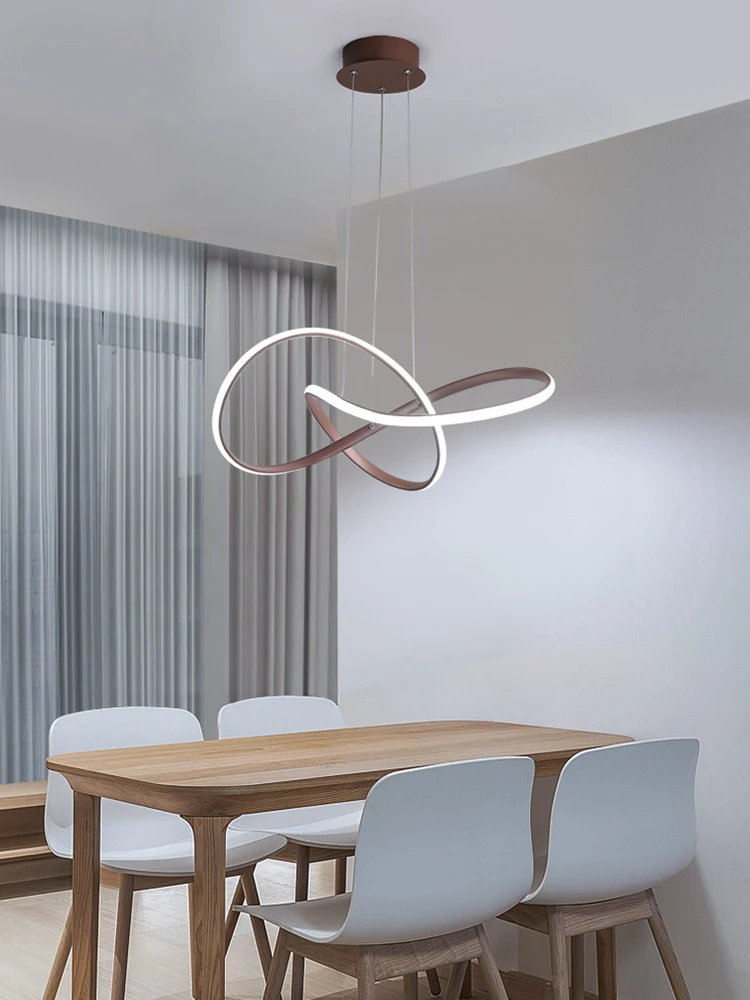 Современные Простые подвесные светильники с алюминиевым кольцом